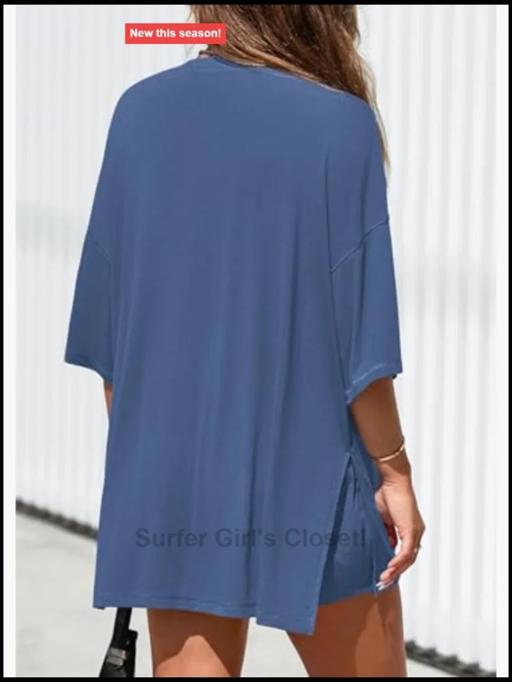 2 Piece Lounge Set Oversized Tee & Shorts with Pockets Matching Travel Outfit